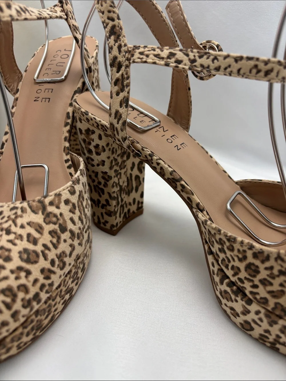 Jouree Collection Leopard Print Platform Slingback Heels - Women’s 7.5 #353